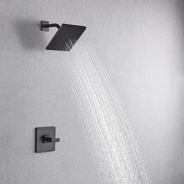 Rift Single Handle 1-Spray Shower Faucet 1.8 GPM with Pressure Balance, Anti Scald in Matte Black (Valve Included)