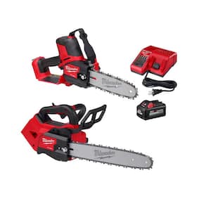 M18 FUEL 8 in. 18V Lithium-Ion Brushless Cordless HATCHET Pruning Saw Kit w/Top Handle Chainsaw 6.0Ah Battery Charger