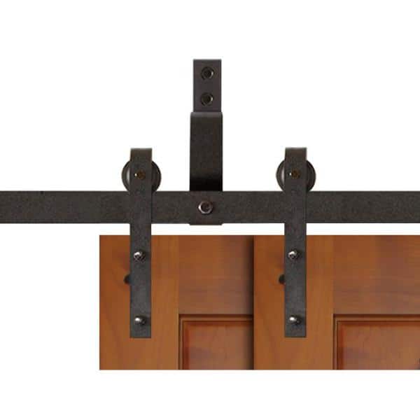 48in.x80in.Bypass Rustic Pref 2-PNL V-Groove Solid Core Knotty Alder Wood Sliding Barn Door with Bronze HardwareKit 48in.x80in.Bypass Rustic Pref 2-PNL V-Groove Solid Core Knotty Alder Wood Sliding Barn Door with Bronze HardwareKit
