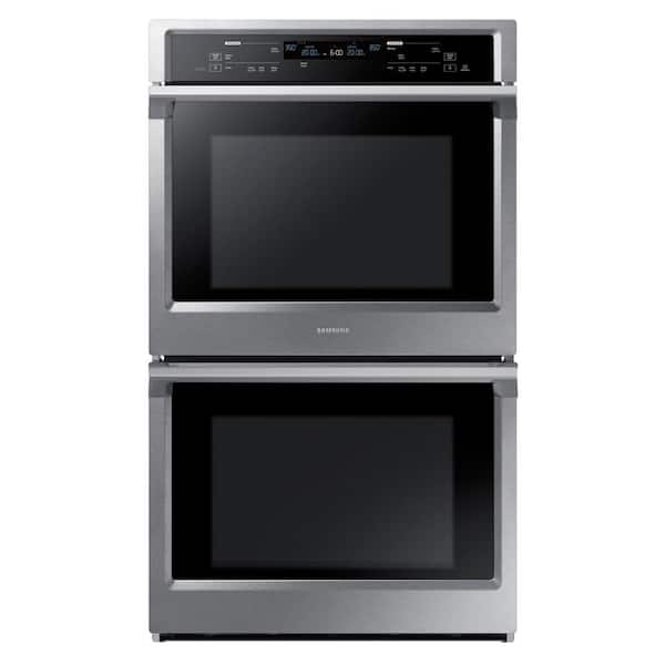 Samsung 30 in. Double Electric Wall Oven with Steam Cook and Dual Convection in Stainless Steel