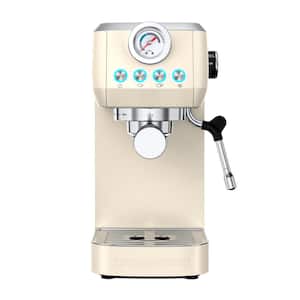 3700G 2-Cup Yellow Stainless Steel Espresso Machine with Powerful Steam Wand