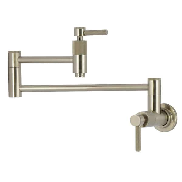 Convergent Wall Mount Pot Filler Faucet in Brushed Nickel