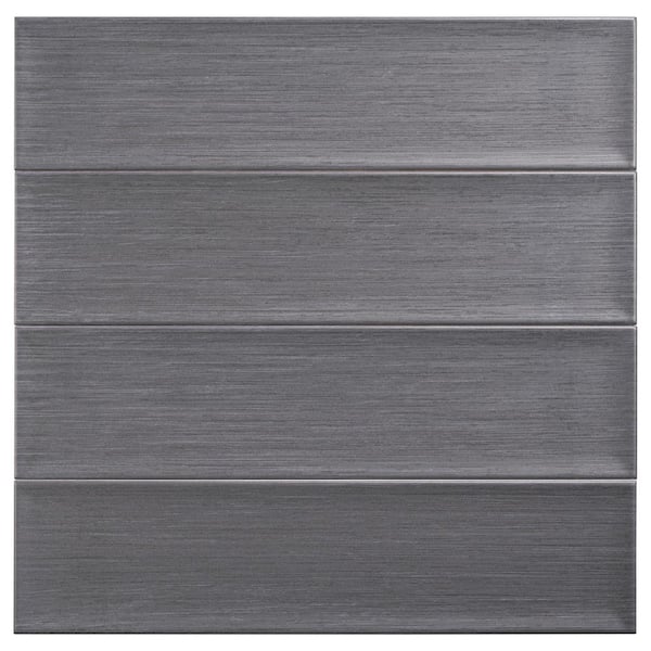 Ganberry Rectangle 16 in. x 16 in. Matte Dophine Gray Ceramic Subway Tile (10.76 sq. ft./Case)