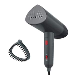 1520 Watt Gray Dual Voltage Handheld Foldable Travel Steamer with Brush with Attachment