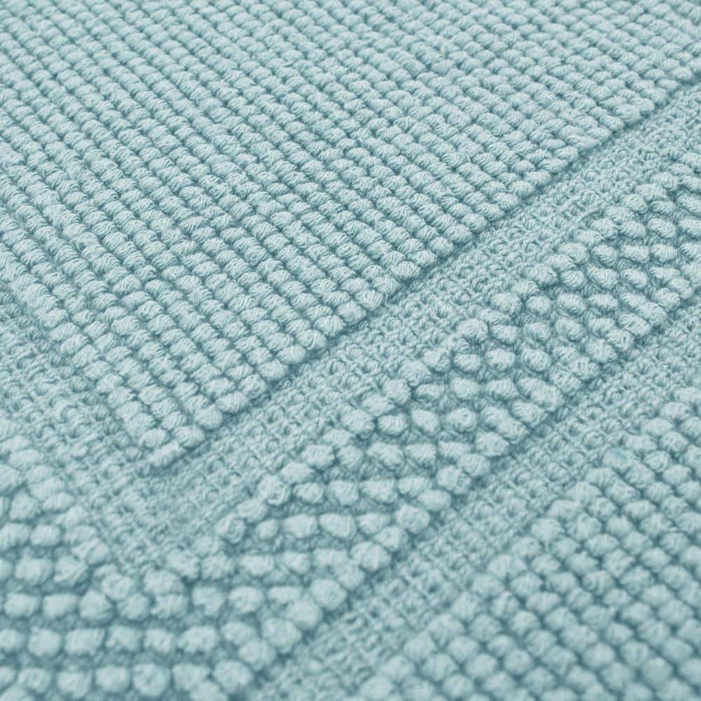 Marine Blue Stonewashed Cotton Chic Bath Rug 21"x34"