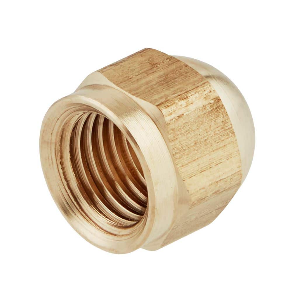 Everbilt 1/4 in. Flare Brass Cap Fitting 801519 - The Home Depot