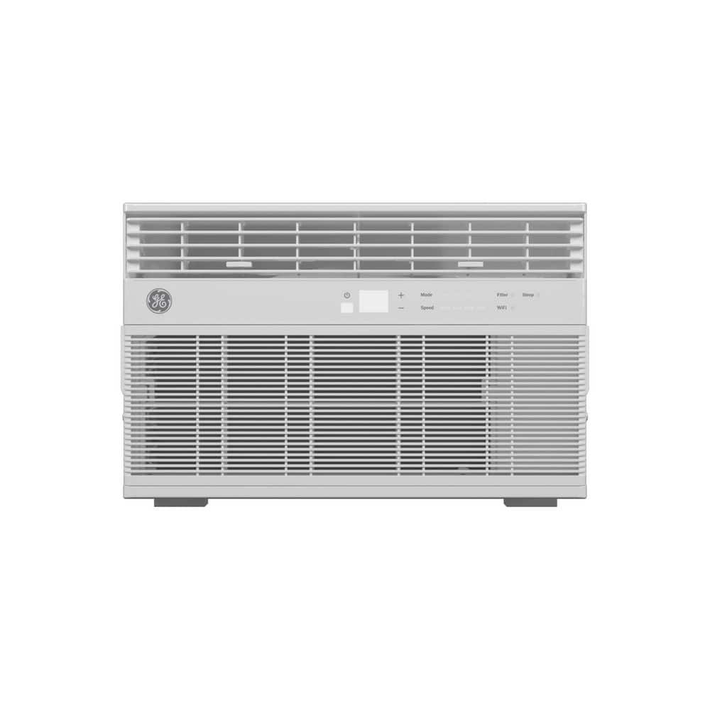 8000 btu 115-volt window air conditioner cools up to 350 sq. ft. with remote in white easy install, voice control, wi-fi