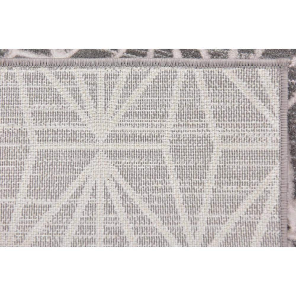 Manhattan Sophisticate Gray Synthetic 9' x 12' Easy-Care Rug