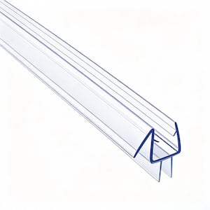 2/5 in. x 36 in. Clear Glass Shower Door Bottom Seal Stop Shower Leaks, 2-Pack
