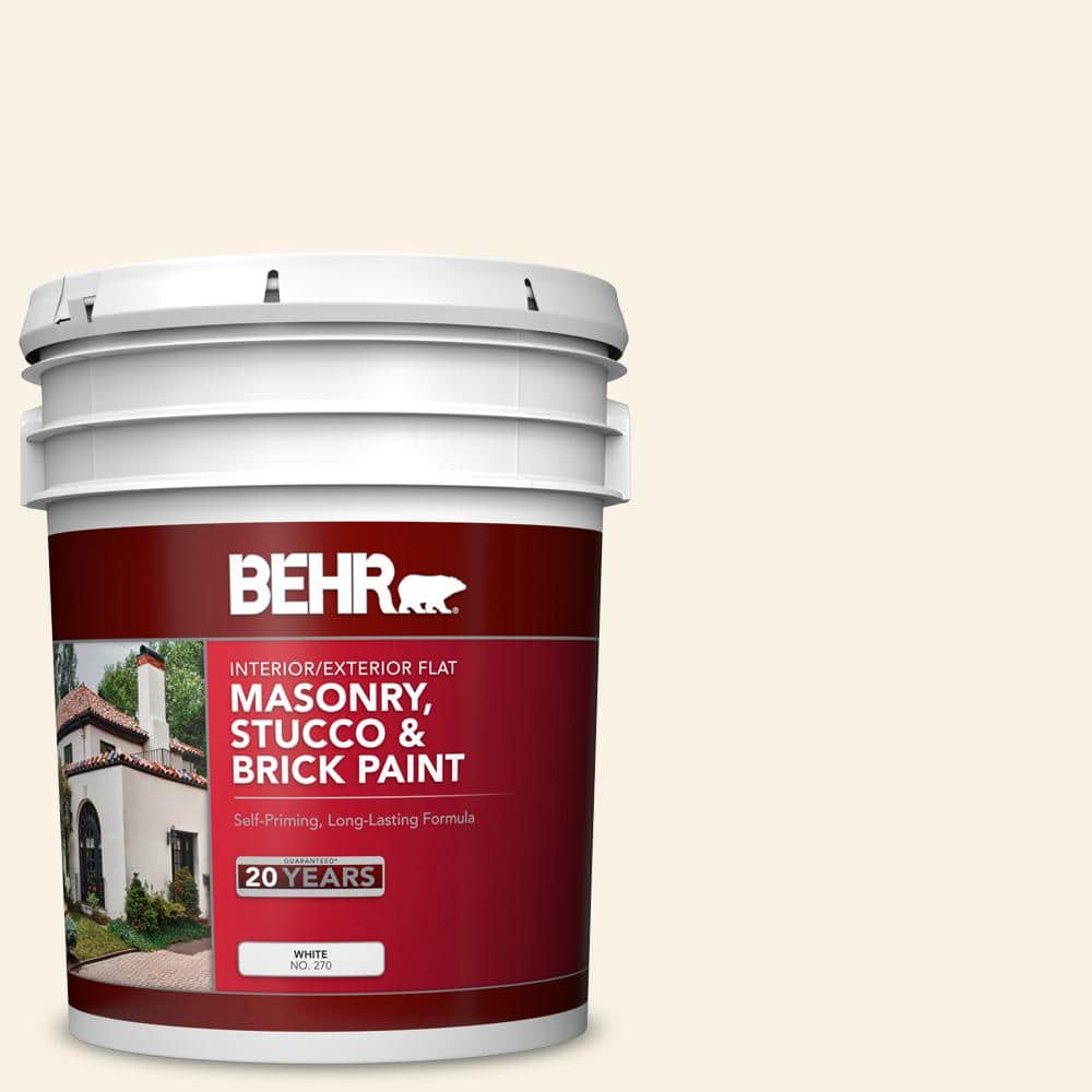 5 gal. #YL-W09 Spun Cotton Flat Masonry, Stucco and Brick Interior/Exterior