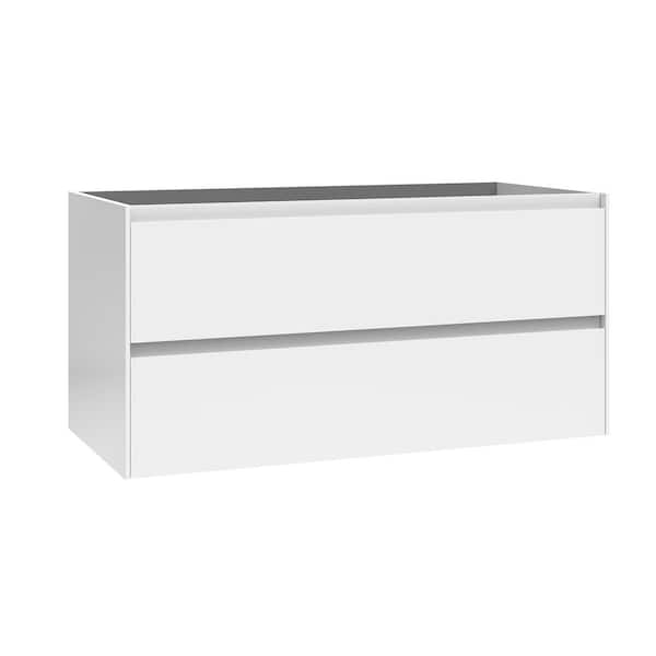 Perla 38.9 in. Bath Vanity Cabinet without Top in Glossy White Assembled