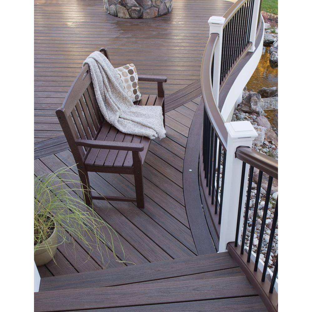 Tree House 48" Brown Recycled Plastic Outdoor Bench