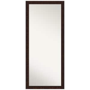 William 64.12 in. x 28.12 in. Modern Classic Rustic Rectangle Framed Mottled Bronze Floor Leaning Mirror