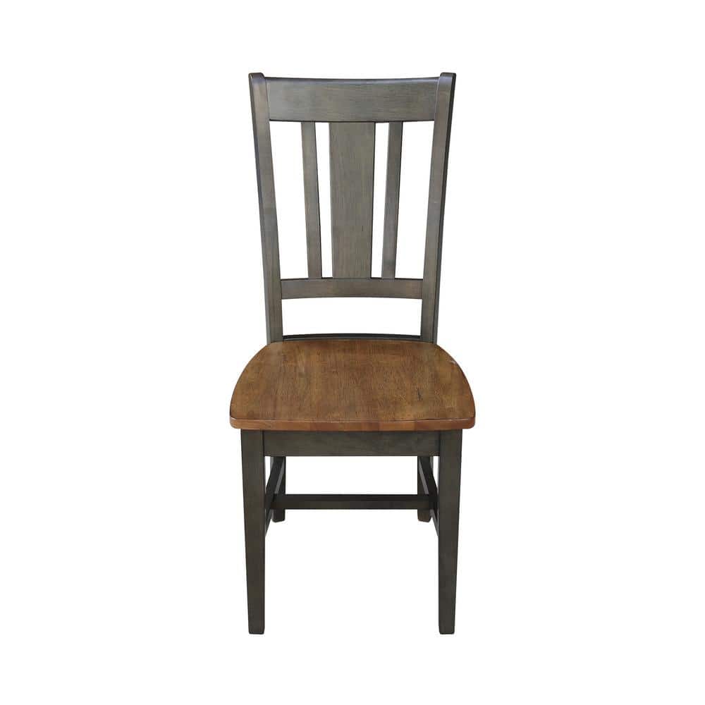 High Slat Solid Wood White Side Chair