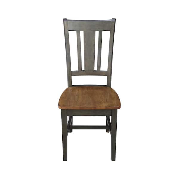 International Concepts San Remo Hickory and Washed Coal Dining Chair (Set of 2)