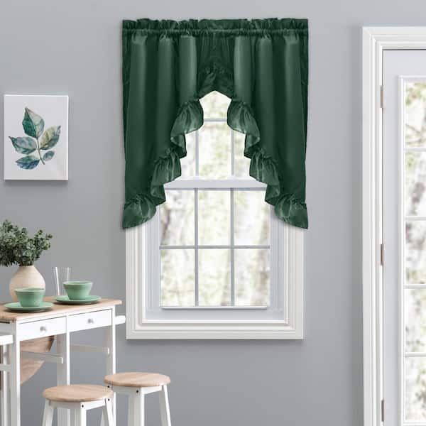 Ellis Curtain Stacey 38 in. L Polyester/Cotton Swag Valance Pair in Harvest