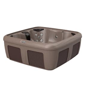 Dynamic 84S 7-Person with 47-Jet Plug and Play Hot Tub, Heater, LED Footwell Light and Ozone in Brownstone