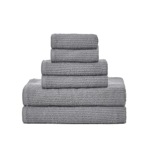 Brookwater Antimicrobial 6-Piece Gray Cotton Towel Set