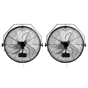 Amucolo 2-Pack 18 in. 4150 CFM High Velocity Waterproof Black