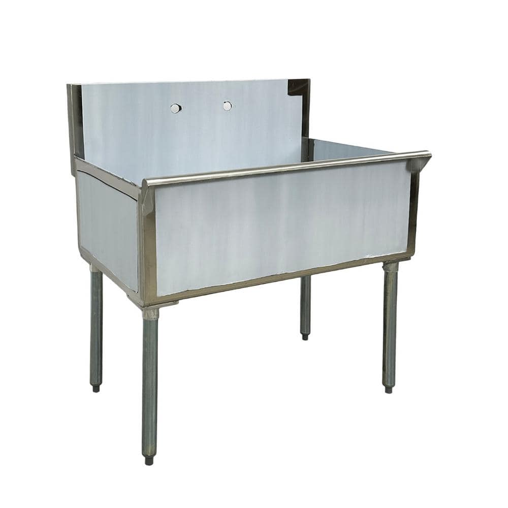 36 inch Brushed Stainless Steel Freestanding Commercial Sink