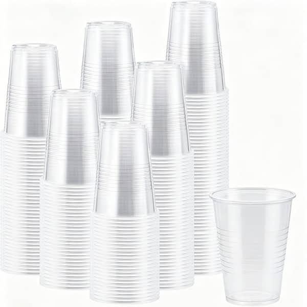 300-Pack 16 oz. Plastic Cups, Clear Plastic Cups Disposable, Plastic Drinking Cups Bulk for Party, Events
