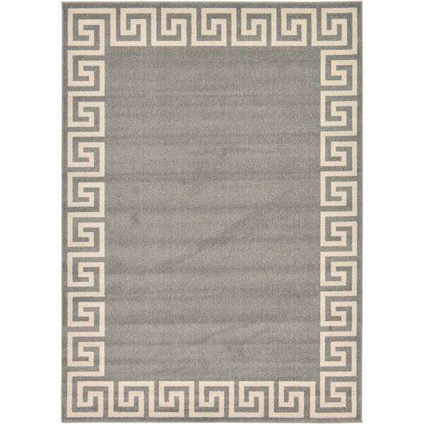 Unique Loom Athens Modern Gray 7' 0 x 10' 0 Area Rug 3125003 The Home