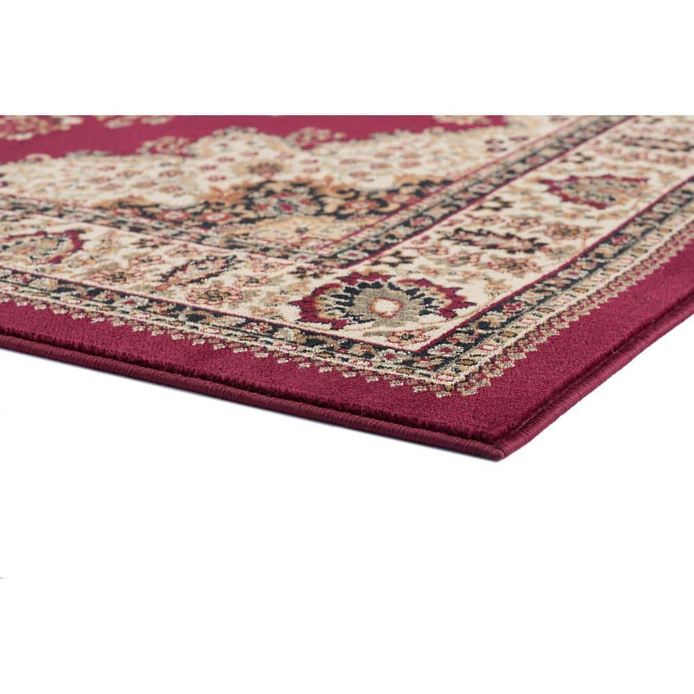 Sensation Red 9 ft. x 12 ft. Traditional Area Rug - thumbnail 4