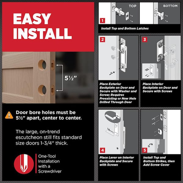 Kwikset Caerus Polished Chrome Single Cylinder Keyed Entry Door
