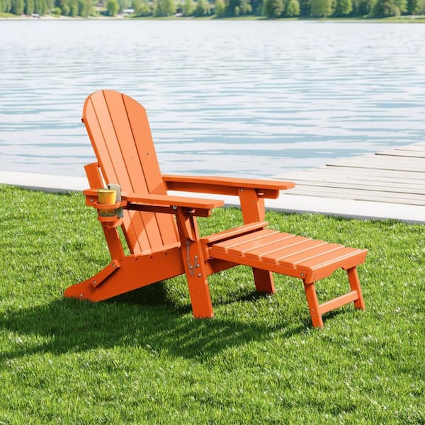 WESTIN OUTDOOR Laguna Orange Outdoor Folding Adjustable Plastic