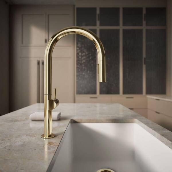 KOHLER Components 19.42 in. H Pull Down Sprayer Kitchen Faucet In