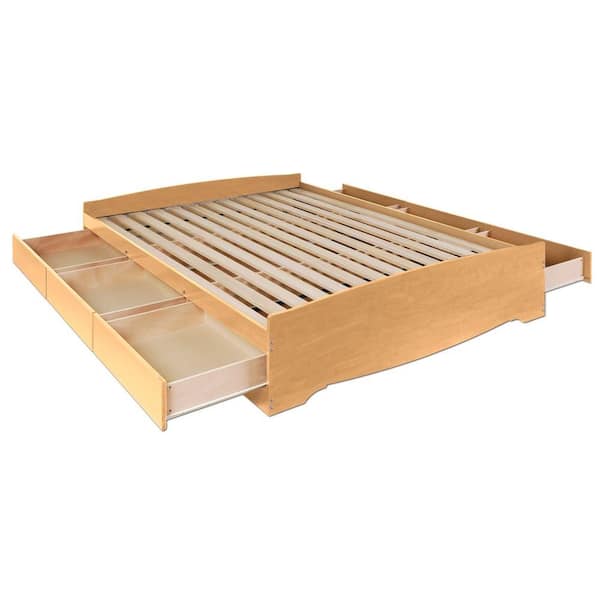 Prepac Sonoma Full and Double 6-Drawer Platform Storage Bed in Maple