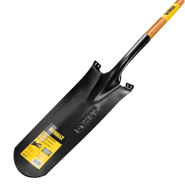 DEWALT 31 in. D-Grip Wood Handle Steel Drain Spade DXLHT4444 - The