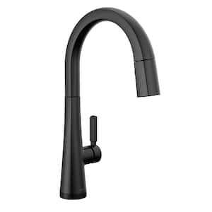 Monrovia Single-Handle Pull Down Sprayer Kitchen Faucet with Touch2O Technology in Matte Black
