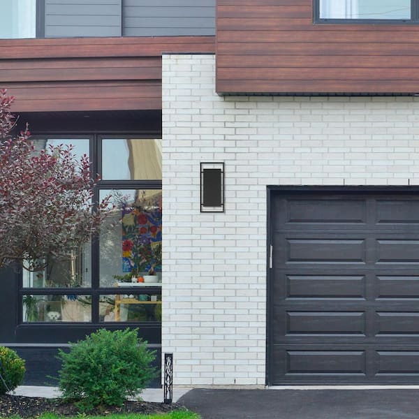 Designers Fountain - Pine Hills Black Dark Sky 1-Light Outdoor Line Voltage Hardwired Porch Light Wall Sconce with No Bulb Included