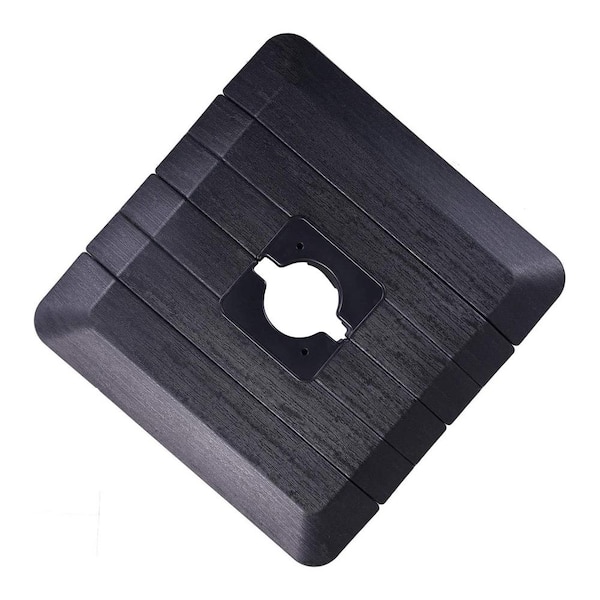 Clihome Square Patio Umbrella Base 38.58 in . L in Black with Hidden Handle for Outdoor