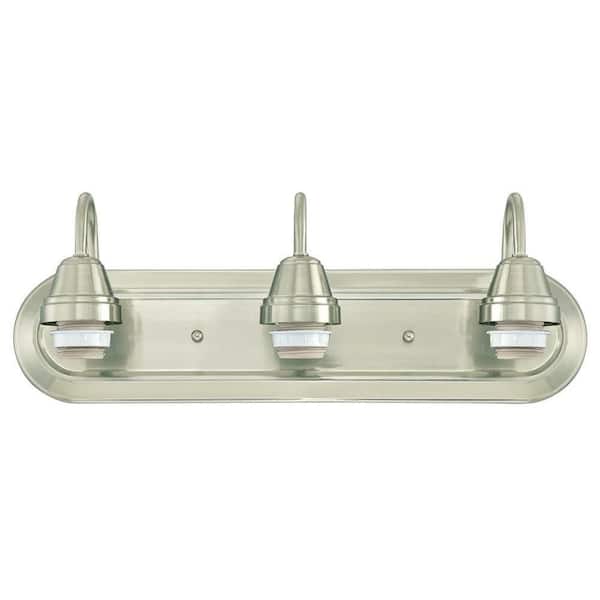 Westinghouse 3-Light Brushed Nickel Wall Mount Bath Light
