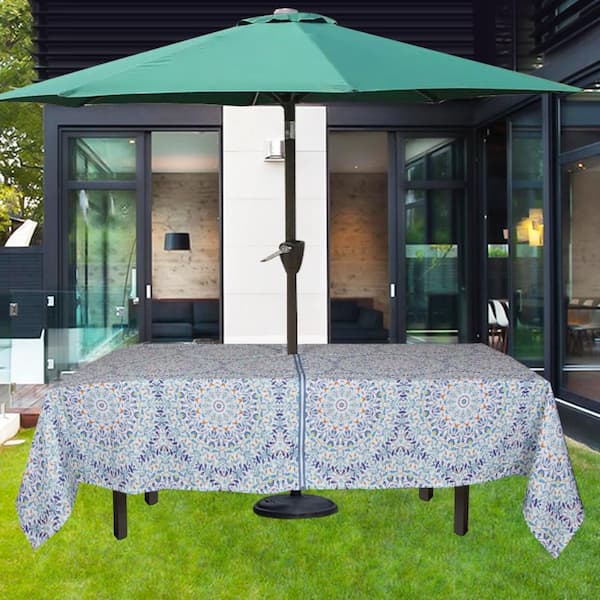 base for 9 foot patio umbrella Polywood 9' Tilt Market Umbrella & Base in Black / Navy