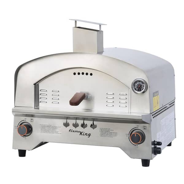Flame King Multi-Function Propane Pizza Oven with 13 Pizza
