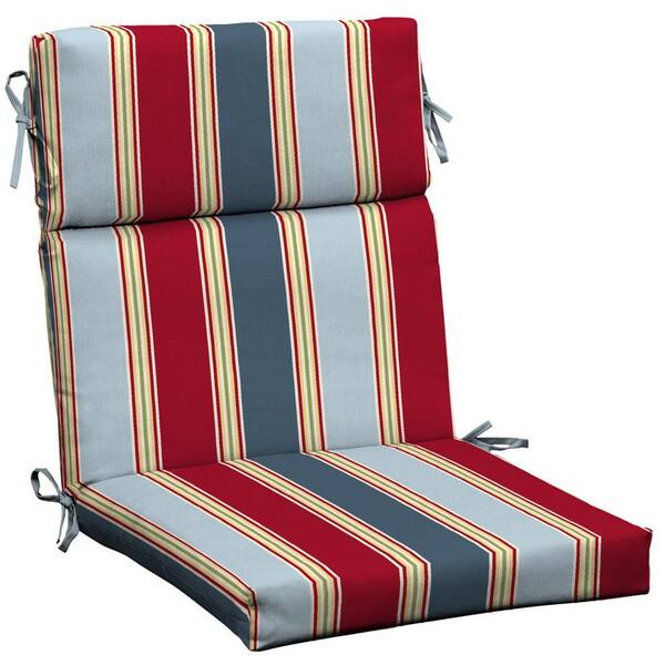 Hampton Bay Jordan Stripe Dining Chair Cushion-DISCONTINUED