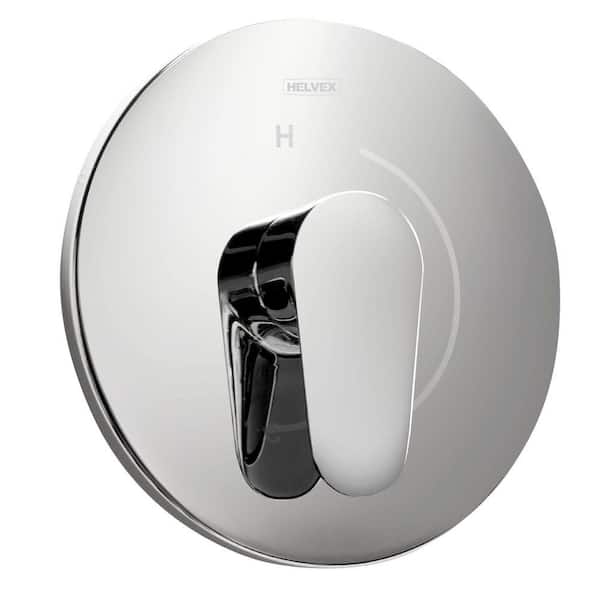 Squadra 1-Handle Wall Mount Pressure-Balancing Round Tub & Shower Trim in Polished Chrome (Valve Not Included)