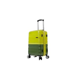2Tone Green 20 in. Expandable Hardside Spinner Carry on Suitcase