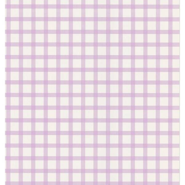 National Geographic Lilac Plaid Wallpaper Sample