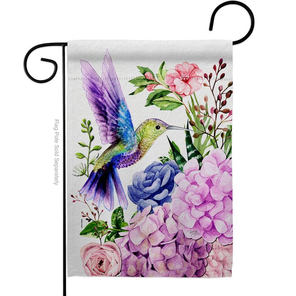 13 in. x 18.5 in. Purple Hummingbird Garden Flag Double-Sided Garden Friends Decorative Vertical Flags price history on PriceWatchPro