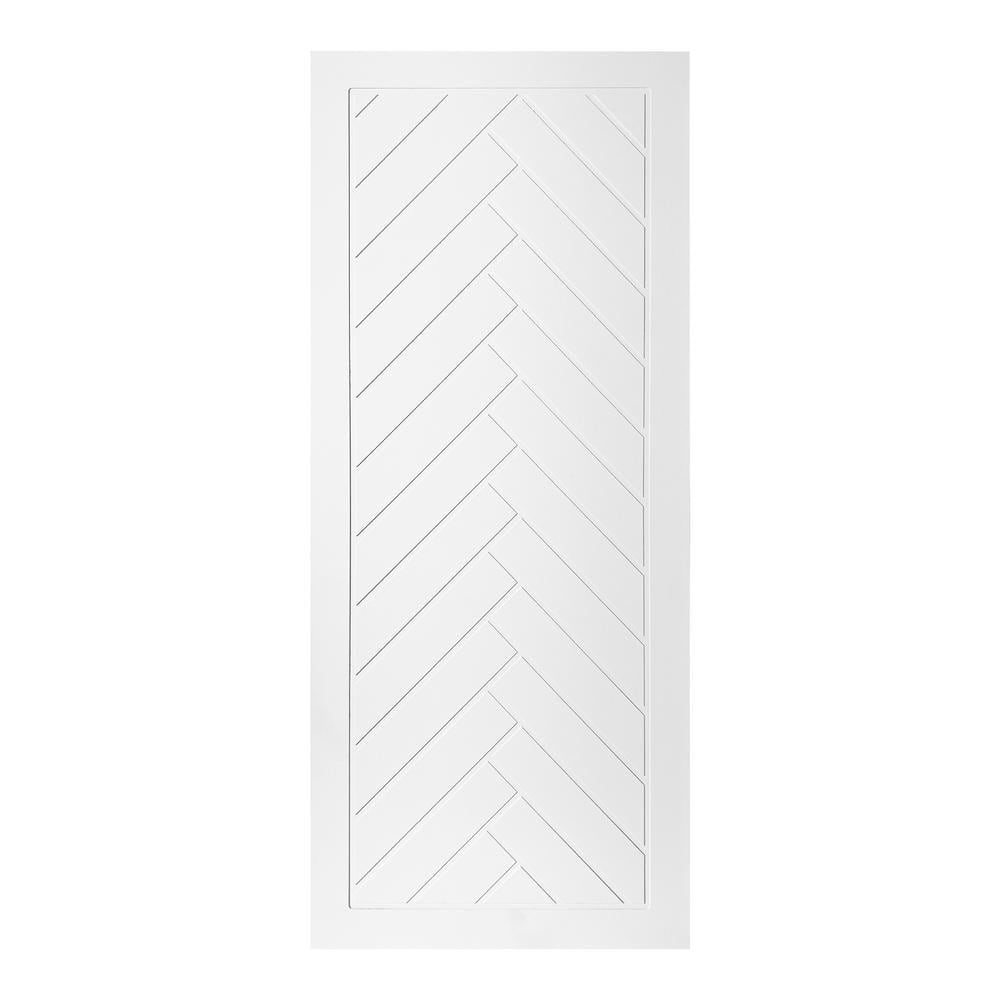 AIOPOP HOME Modern Honeycomb Designed 64 in. x 80 in. MDF Panel White  Painted Double Sliding Barn Door with Hardware Kit MC1564X80DWT - The Home  Depot