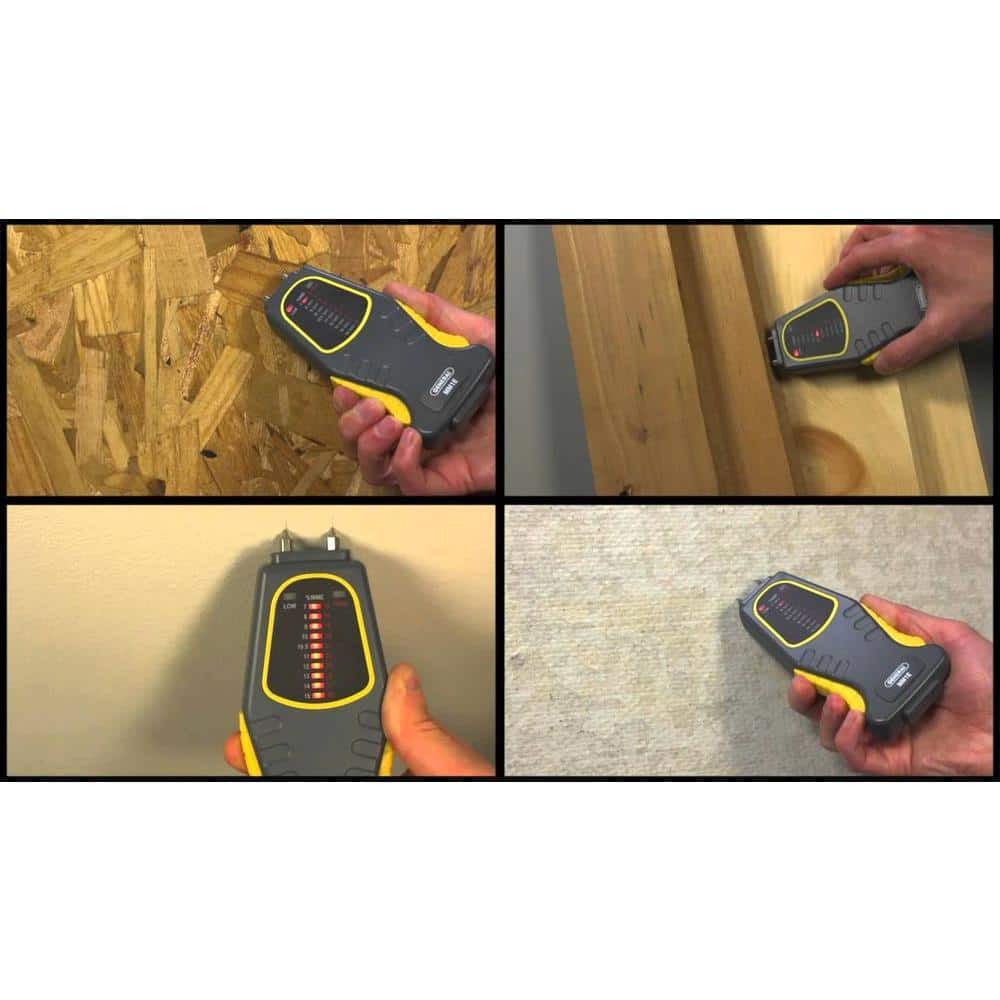 Compact Gray and Yellow LED Display Moisture Meter