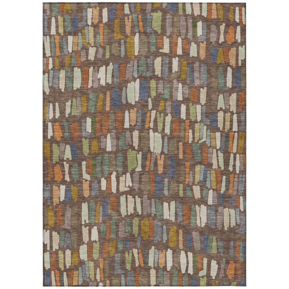 Chantille Machine Washable Indoor/Outdoor Abstract ACN2377 Chocolate 3 ft. x 5 ft. Area Rug price history on PriceWatchPro
