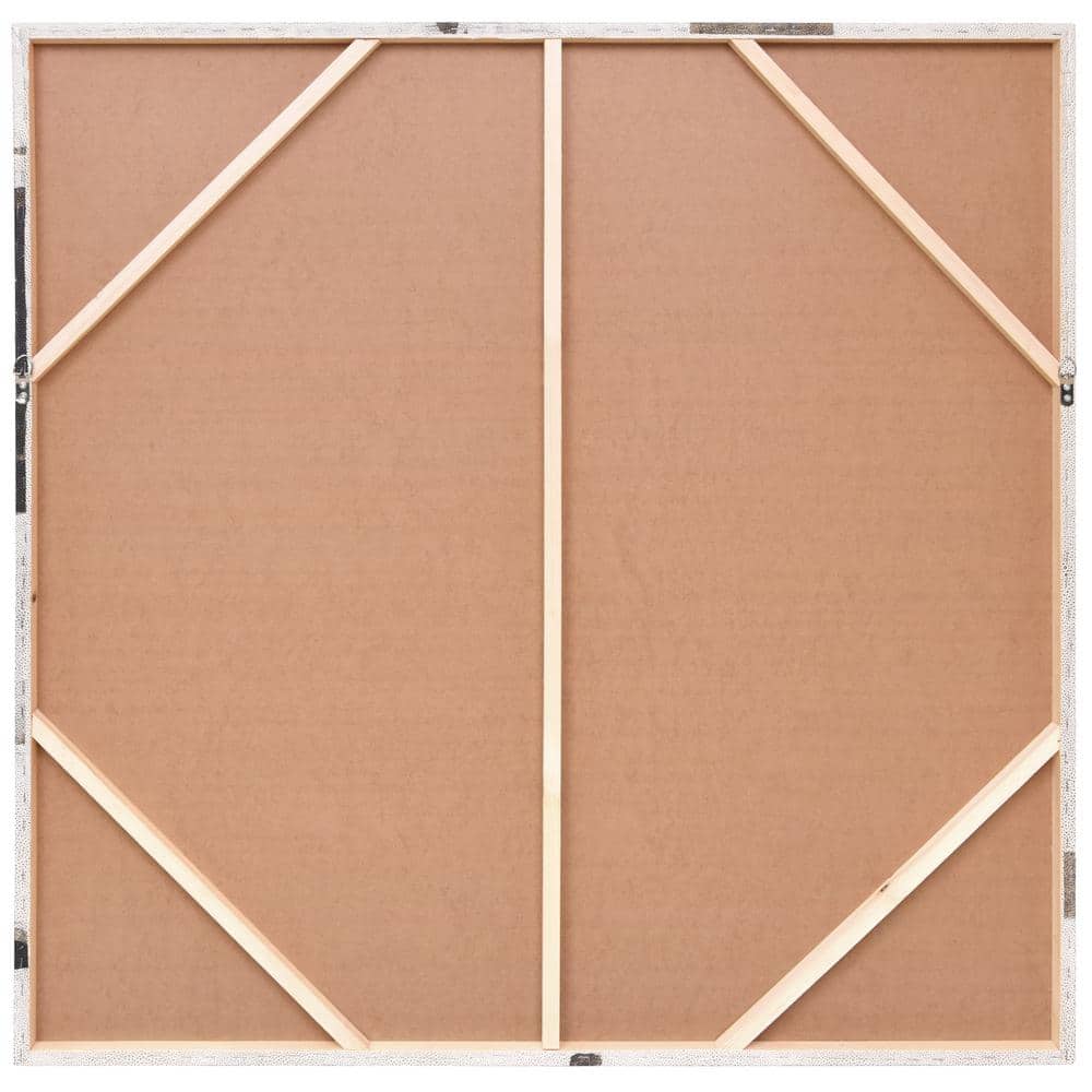 Bold Abstraction II Black and White Canvas Wall Art with Gold Shagreen