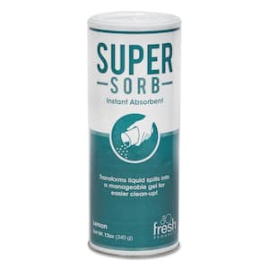 12 oz. Super-Sorb Liquid Spill Absorbent, Powder, Lemon-Scent Shaker Can (6-Box)