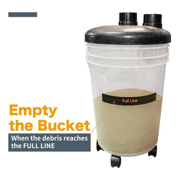thumbnail image 2 of POWERTEC 4-Inch Cyclone Dust Separator Kit – 6 Gallon Bucket Included (70293) 2 of 4