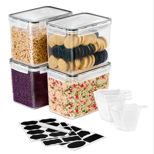 Food Storage Containers-Pack of 4 with Air Tight, 4-Way Snap Lids